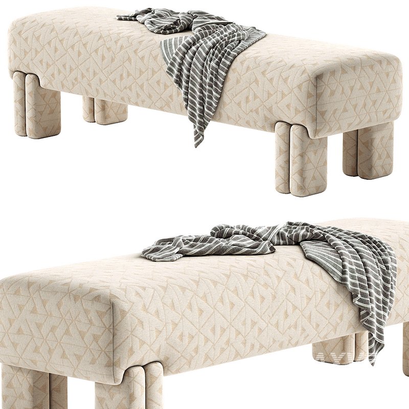 LESLEE UPHOLSTERED BENCH - Image 1
