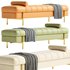 Glam Leather Entryway and Bedroom Bench - Thumbnail 1
