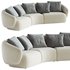 Auburn Performance Fabric Curve Sofa - Thumbnail 2