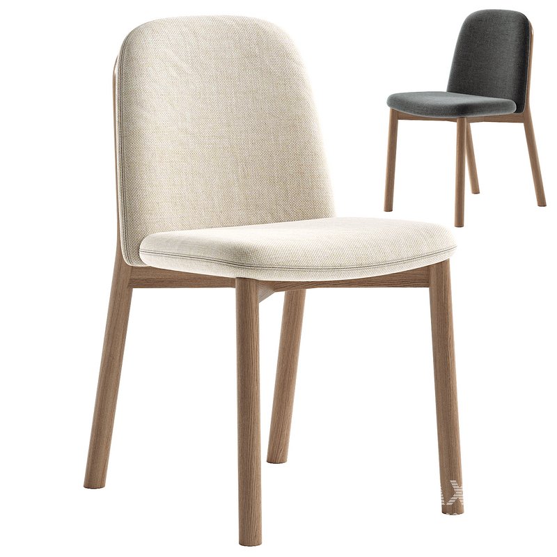 Julie upholstered ash wood chair - Image 1