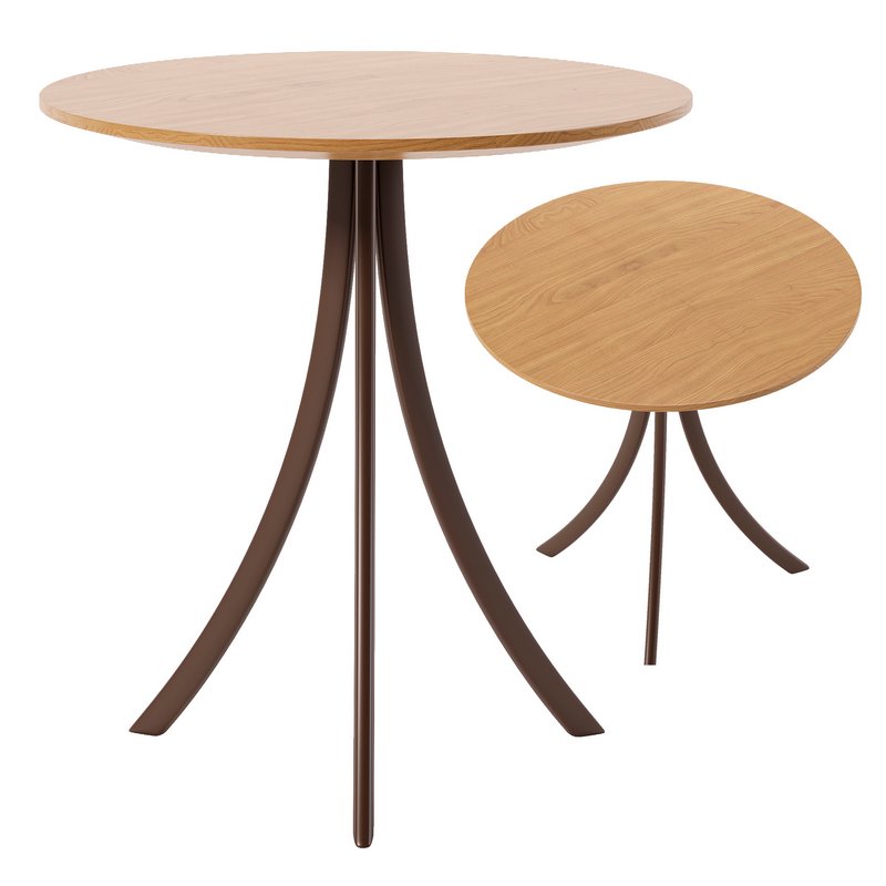 EXPORMIM BISTRO Round oak table - Image 2