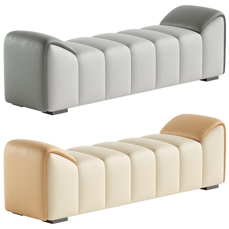 With Arms Upholstered Scandinavian Bedroom Bench - Image 1