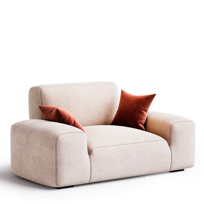 Grey modern armchair - Image 2