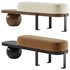 Solid Color Modern Upholstered Entryway Bench - Thumbnail 3
