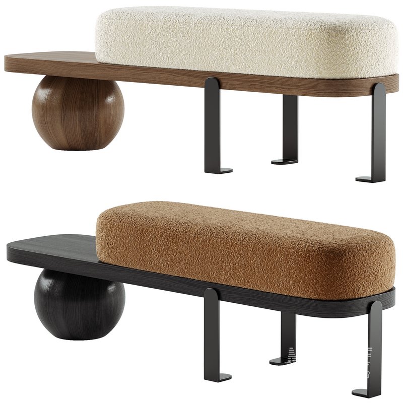 Solid Color Modern Upholstered Entryway Bench - Image 3