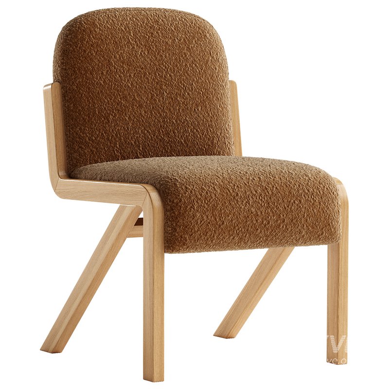 Boucle Rani Armless Dining Chair - Image 2