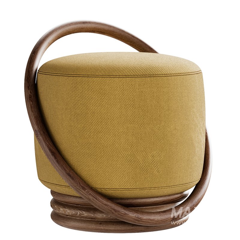 Wallnut smile pouf - Image 4