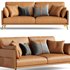 Glamorous Brown Leather Sofa - Thumbnail 2