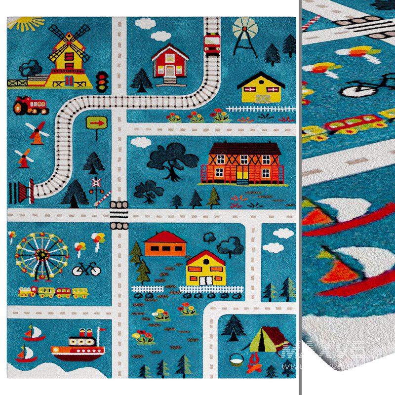 CRK197M Carousel Kids Area Rugs By SAFAVIEH - Image 3