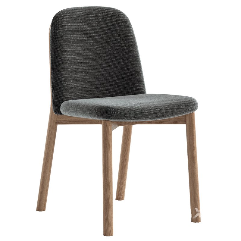 Julie upholstered ash wood chair - Image 2