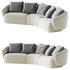Auburn Performance Fabric Curve Sofa - Thumbnail 1