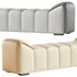 With Arms Upholstered Scandinavian Bedroom Bench - Thumbnail 3
