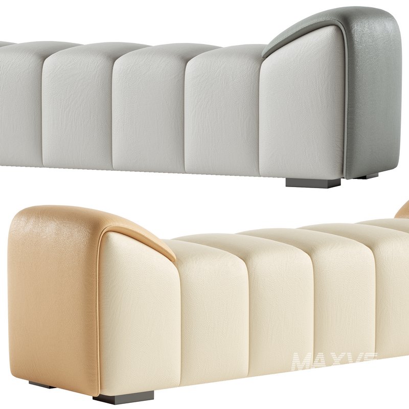 With Arms Upholstered Scandinavian Bedroom Bench - Image 3