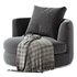 Hamilton Round Performance Fabric Swivel Armchair - Thumbnail 3