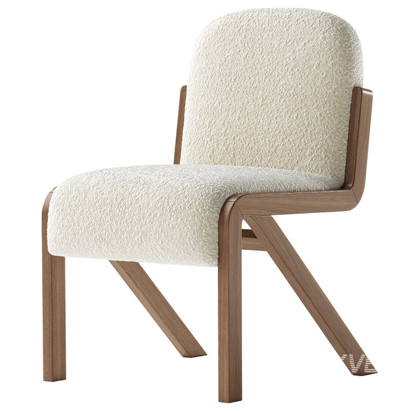 Boucle Rani Armless Dining Chair - Image 3