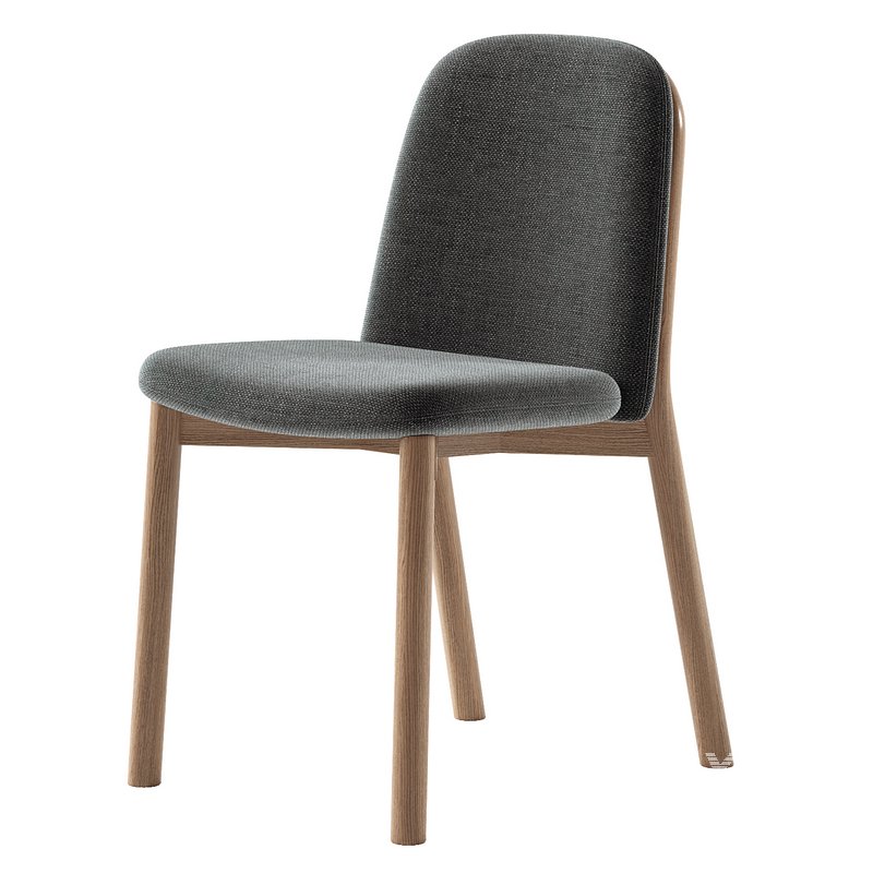 Julie upholstered ash wood chair - Image 3