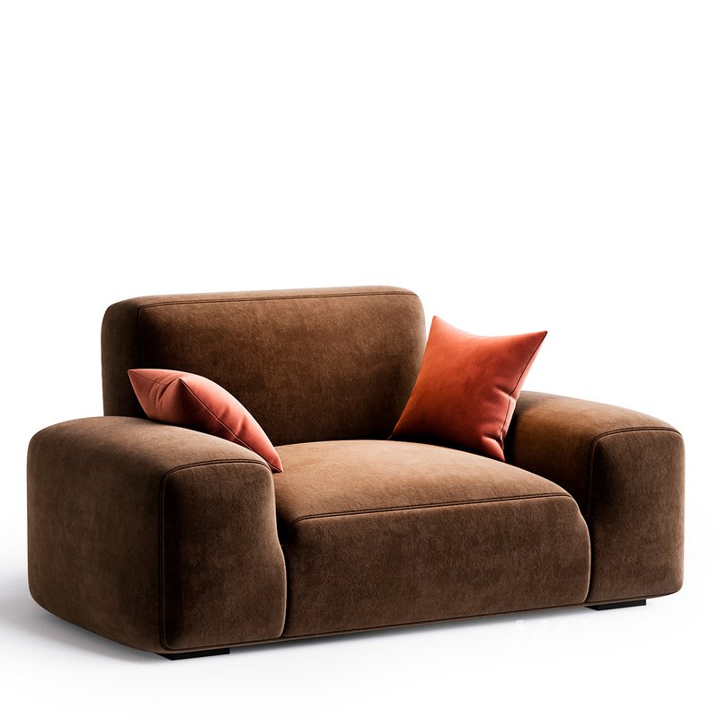 Grey modern armchair - Image 3