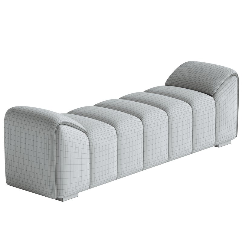 With Arms Upholstered Scandinavian Bedroom Bench - Image 2