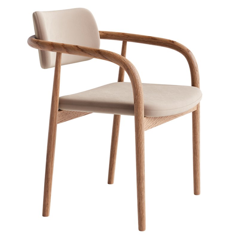 Natural Beige Dining Chair - Image 3