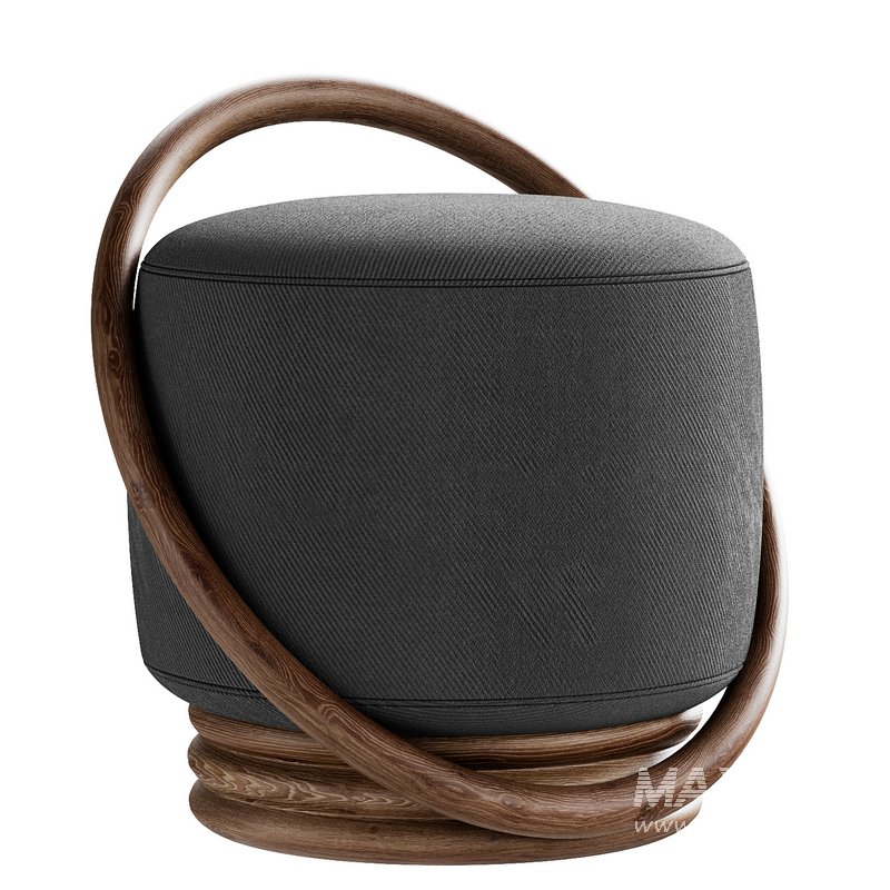 Wallnut smile pouf - Image 2