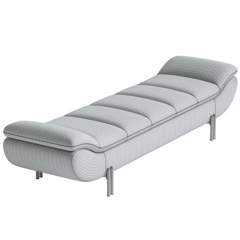 Armless Backless Upholstered Wood Modern Bedroom Bench - Image 3