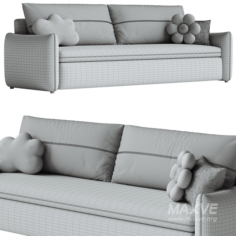 Upholstered Beige Daybed Modern Headboard Bed with Headboard - Image 3