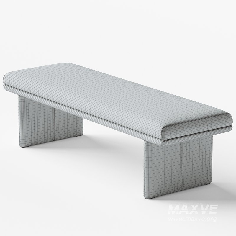 Upholstered Grey Modern Bedroom Bench - Image 3