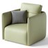 Modern Green Tech Cloth Upholstered Sraight-back Armchair - Thumbnail 3