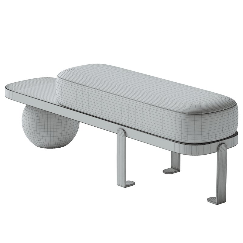 Solid Color Modern Upholstered Entryway Bench - Image 2