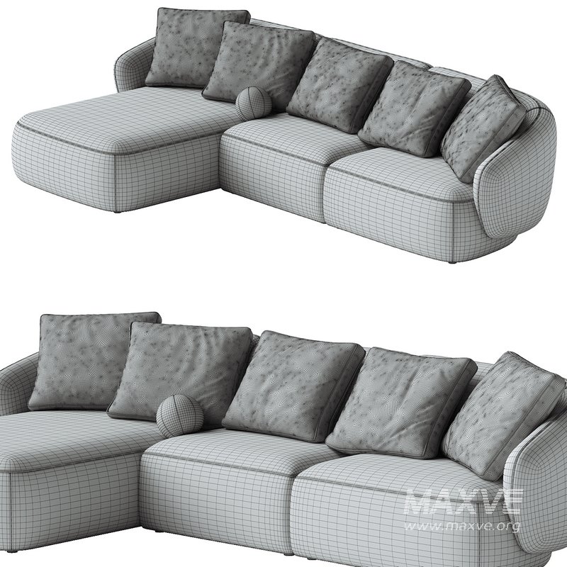 Auburn Performance Fabric Chaise Sectional Sofa - Image 3