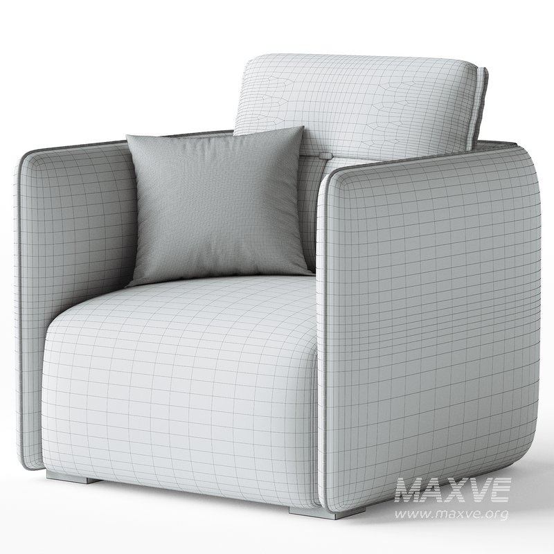 Modern Green Tech Cloth Upholstered Sraight-back Armchair - Image 4