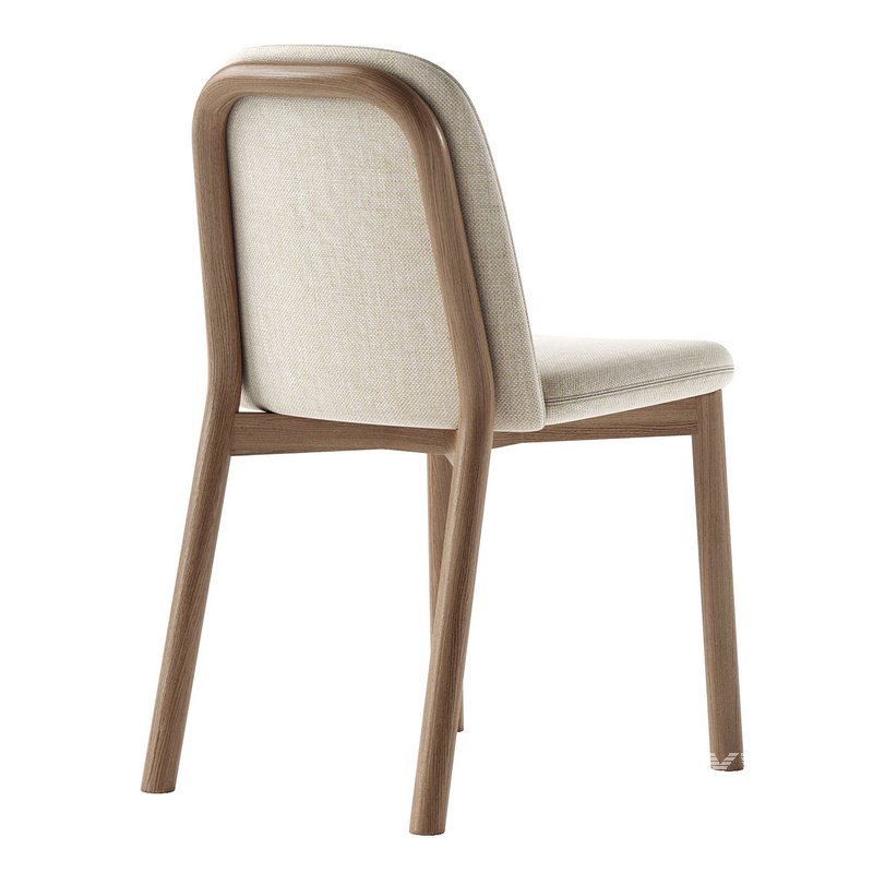 Julie upholstered ash wood chair - Image 4