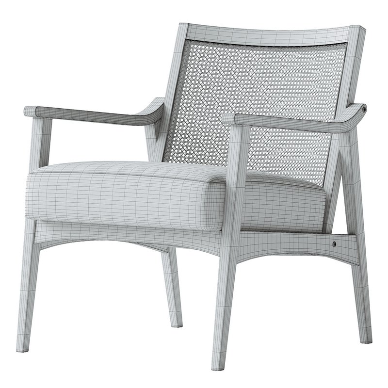 Modern Farmhouse Wood Lounge Armchair - Image 3