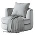 Hamilton Round Performance Fabric Swivel Armchair - Thumbnail 4