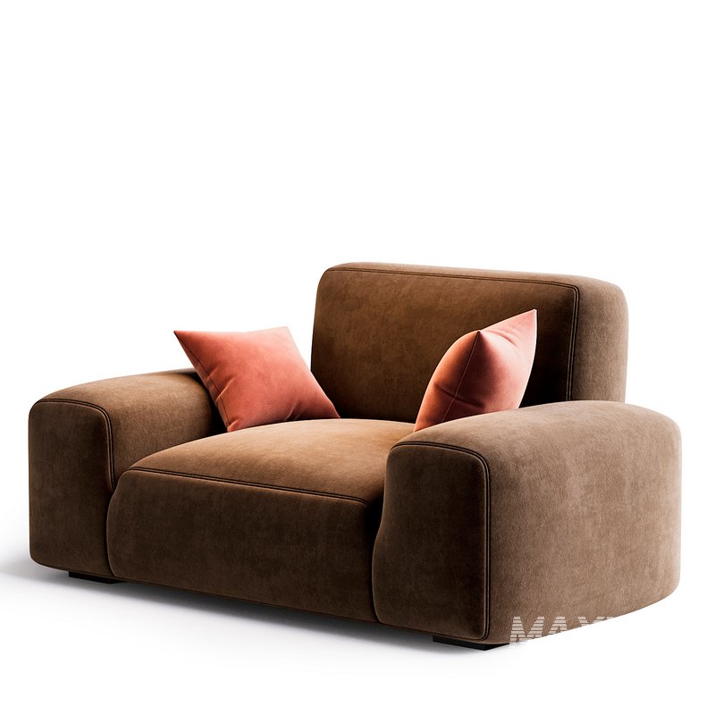 Grey modern armchair - Image 4