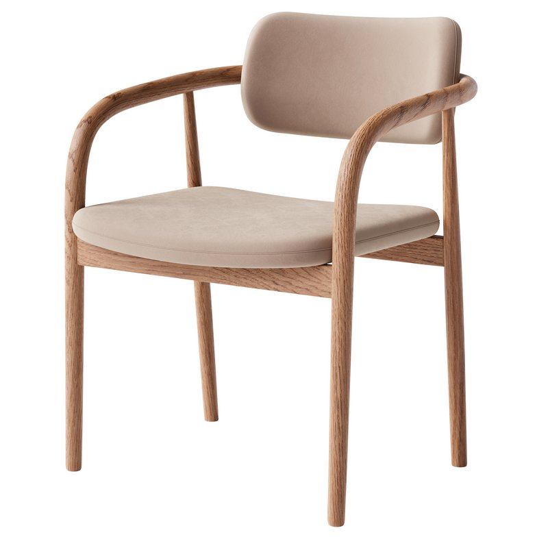 Natural Beige Dining Chair - Image 4
