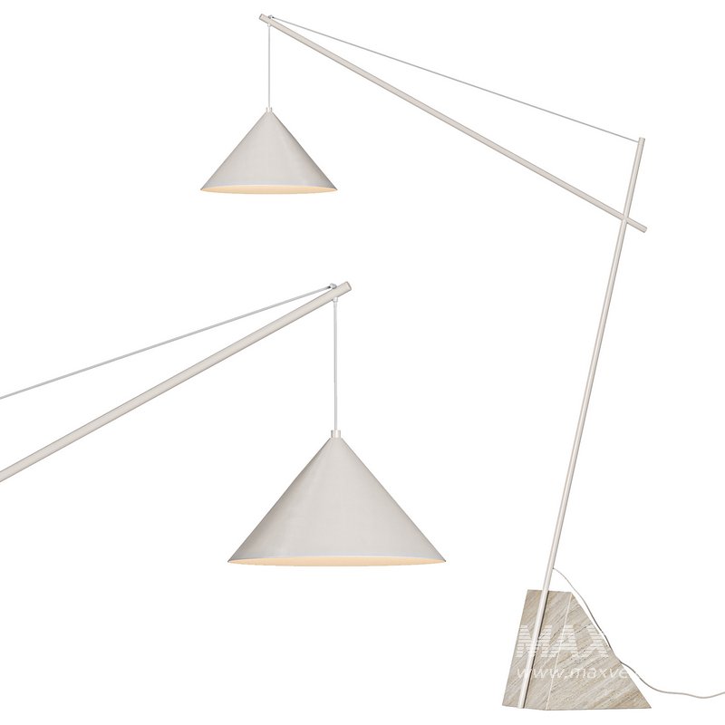 Grande liseuse avec pied en travertin Reyna - Image 1