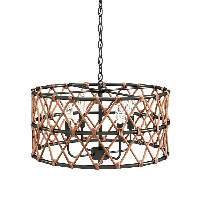 Nielson_4_Light_Dimmable_drum_chandelier - Image 1