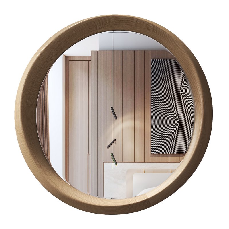 Wooden Frame Mirror - Image 1
