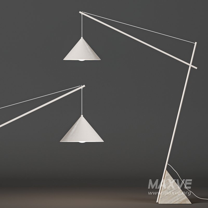 Grande liseuse avec pied en travertin Reyna - Image 3