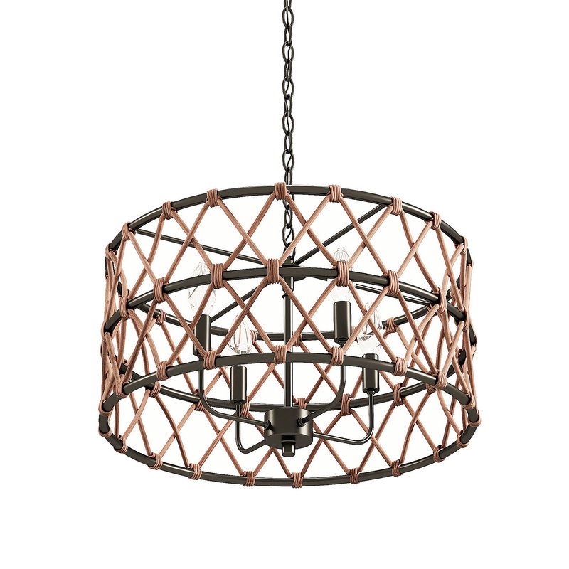 Nielson_4_Light_Dimmable_drum_chandelier - Image 2