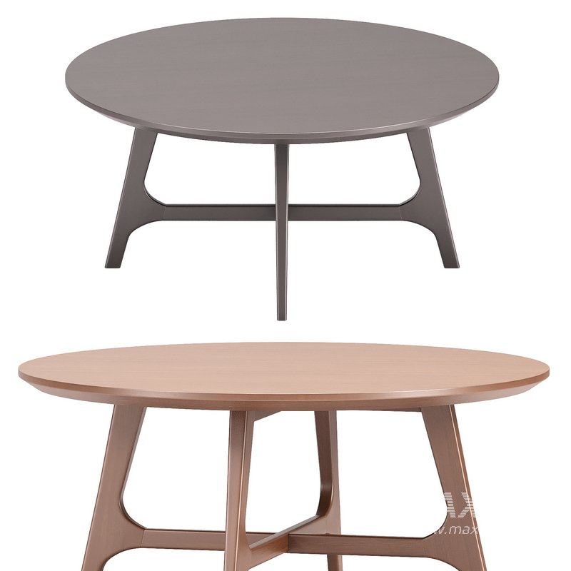 Larsen Large Round Walnut Coffee Table - Image 2