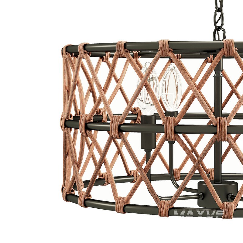 Nielson_4_Light_Dimmable_drum_chandelier - Image 3