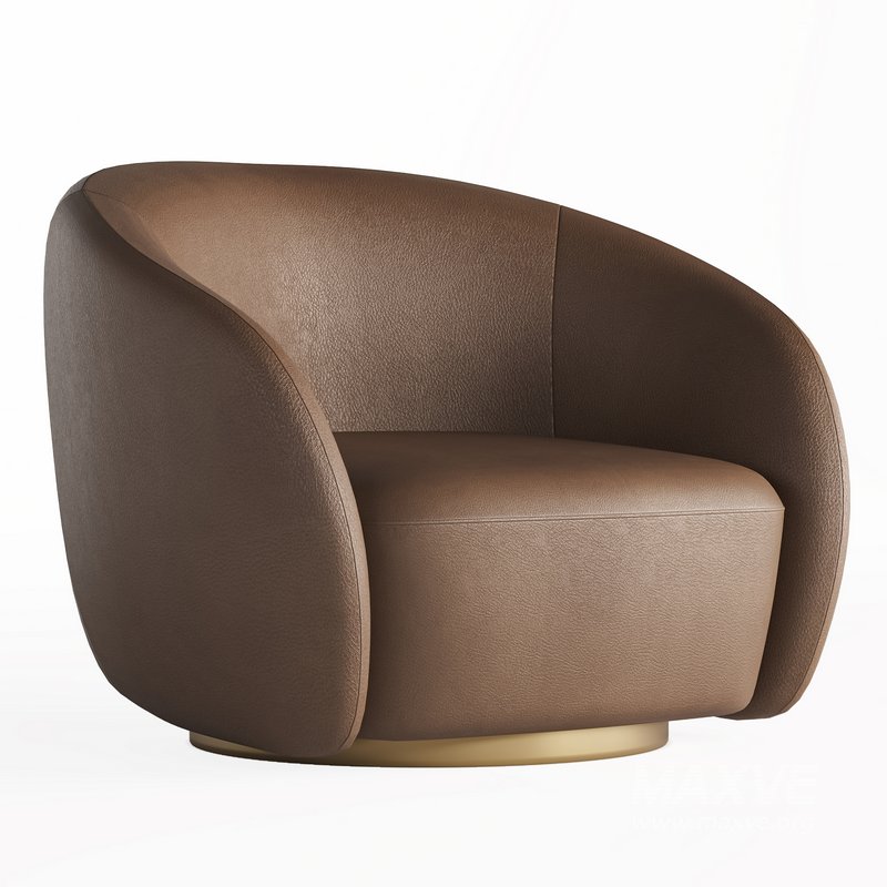 EICHHOLTZ Swivel Armchair BRICE Boucle Cream - Image 2