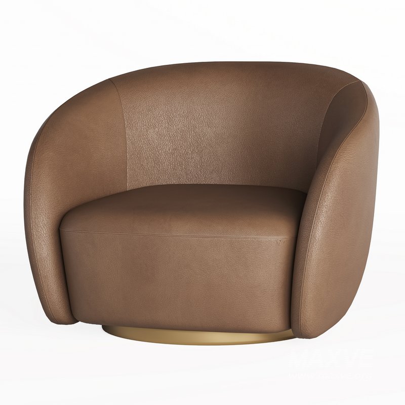 EICHHOLTZ Swivel Armchair BRICE Boucle Cream - Image 4