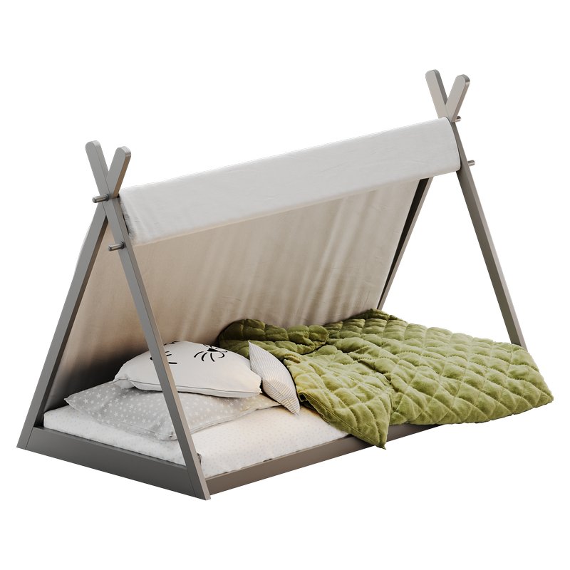 Flair Apache Canvas Tipi Wooden Bed - Image 1