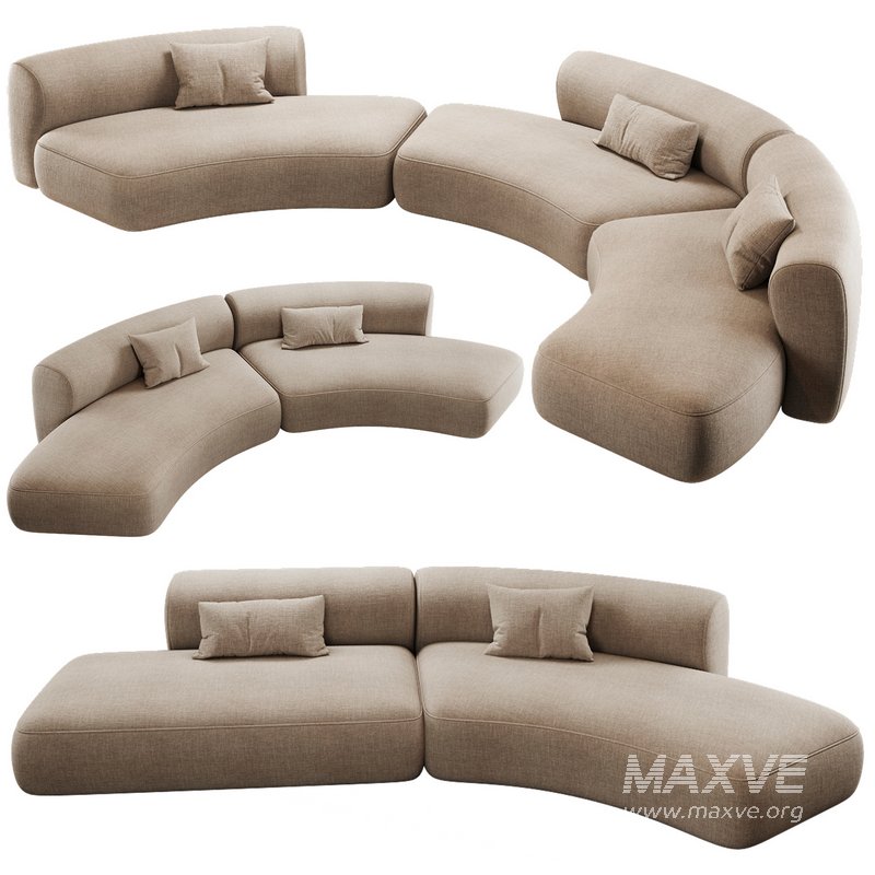 MDF ITALIA Cosy Curve Sofa - Image 1