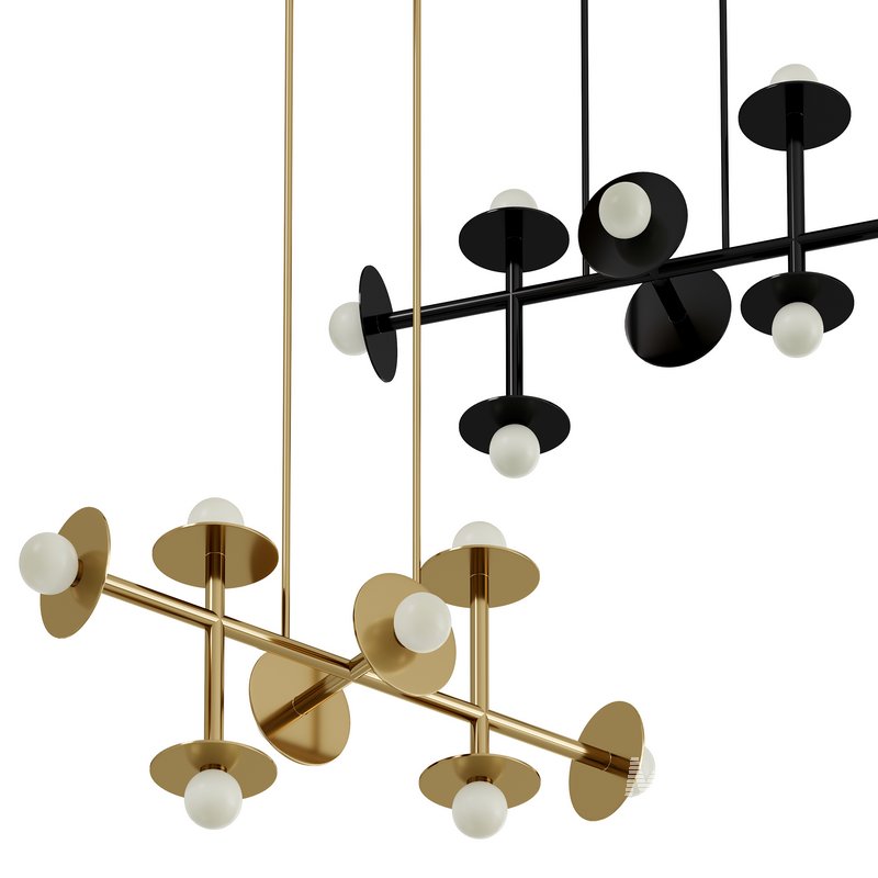 Nodes Abstract Linear Chandelier - Image 1