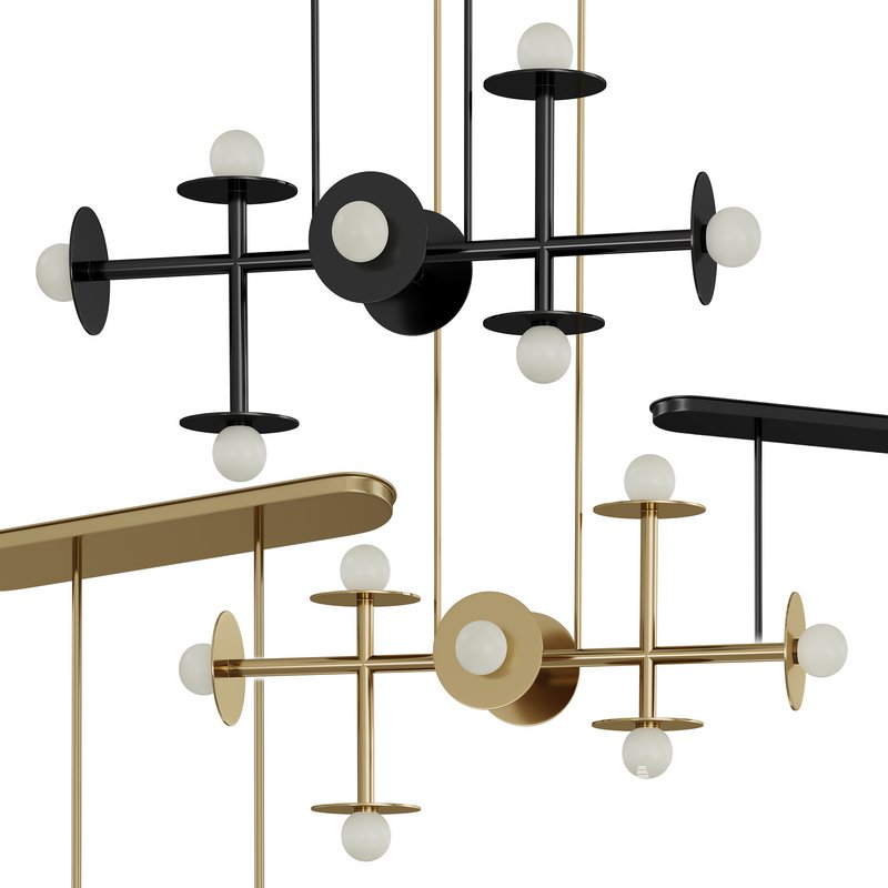 Nodes Abstract Linear Chandelier - Image 2