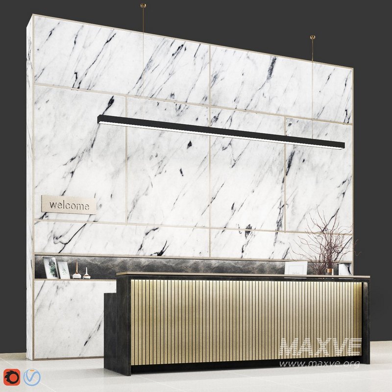 Reception white marble - Image 1